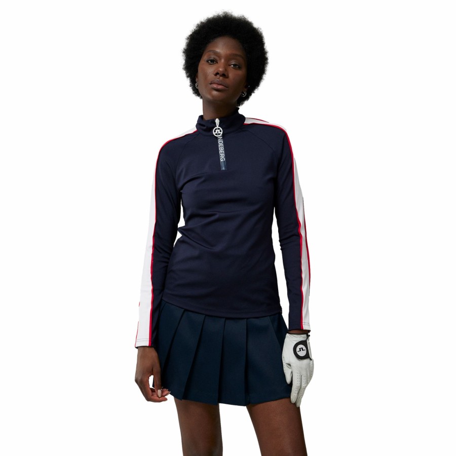 Women'S Apparel * | Kora Colorblock Quarter Zip Pull Over Top Sellers