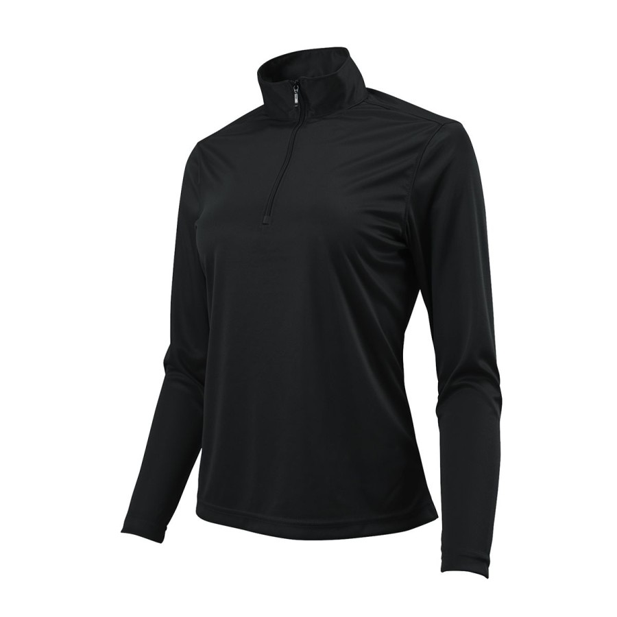 Women'S Apparel * | Long Sleeve Quarter Zip Pull Over Top Sellers