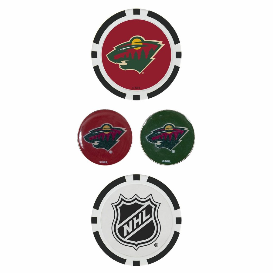 Accessories * | Team Effort Minnesota Wild Ball Marker Set Shop New