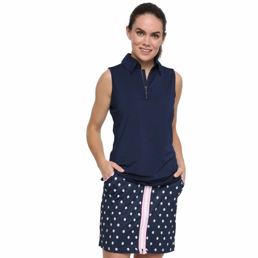 Women'S Apparel * | Tin Cup Collection: Golf Ball Print Zip Front 17 Skort Exclusive Design