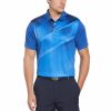 Men'S Apparel * | Asymmetric Print Short Sleeve Golf Polo Shirt Clearance Sale