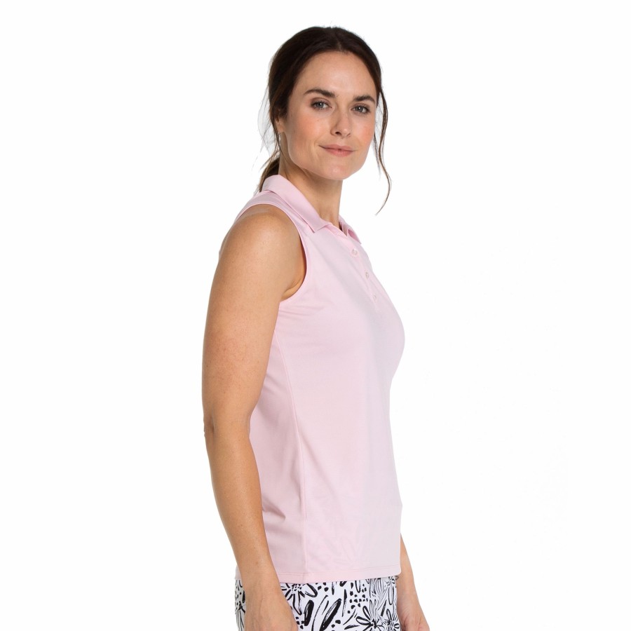 Women'S Apparel * | Dahlia Dreams Collection: Classic Sleeveless Polo Best Sale