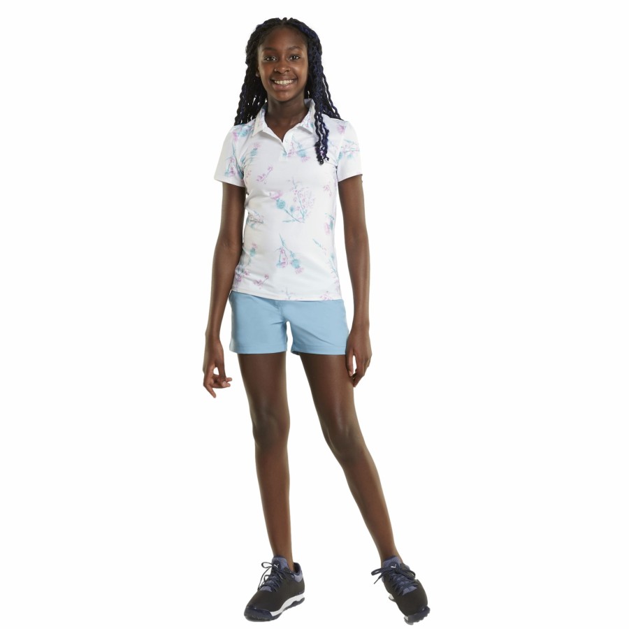 Women'S Apparel * | Mattr Lowlands Junior Girls Short Sleeve Polo Shirt Outlet