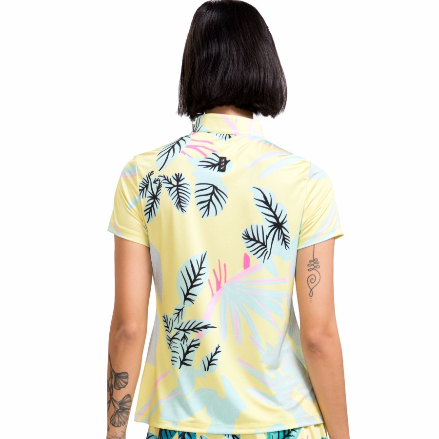 Women'S Apparel * | Venus Collection: Savannah Tropics Short Sleeve Top Exactly Discount