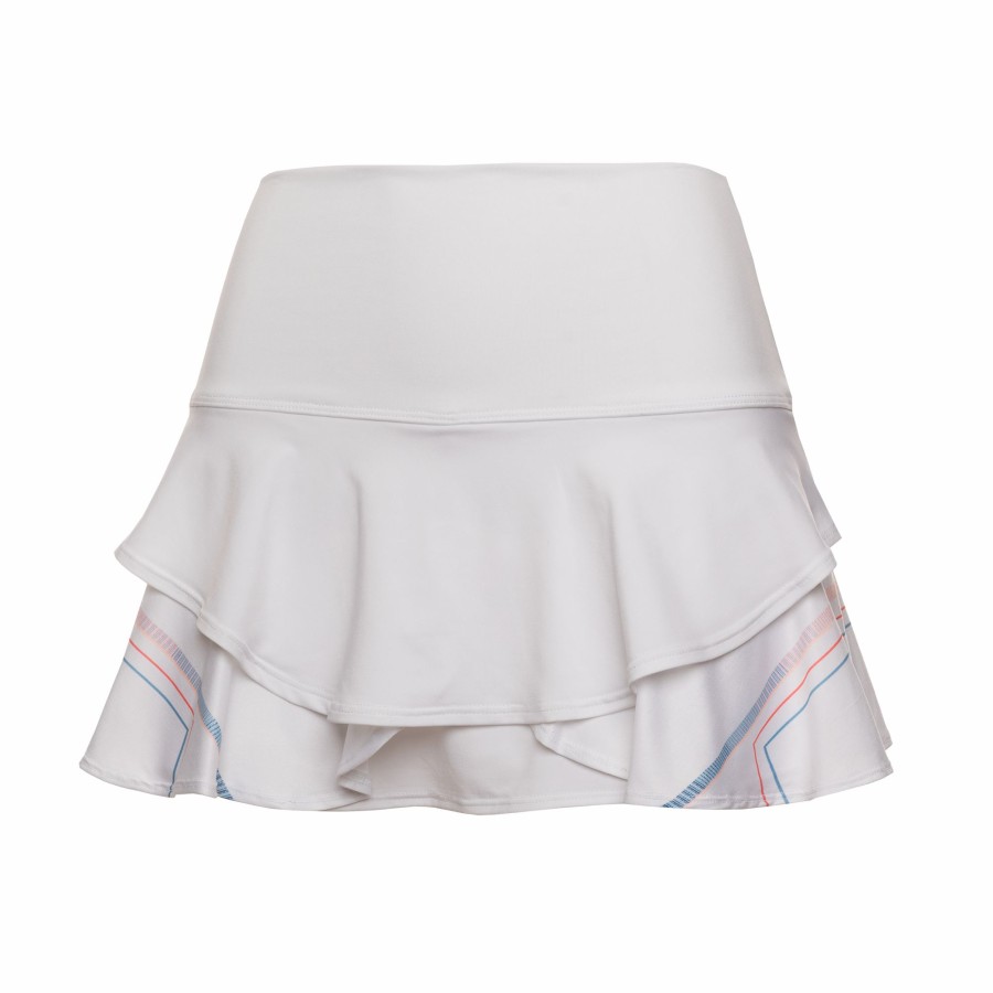 Women'S Apparel * | Chevron Striped Flounce Tiered 13 Skort Wholesale