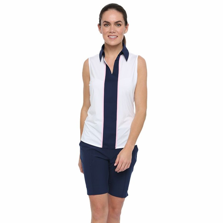 Women'S Apparel * | Tin Cup Collection: Sandy Sleeveless Polo Best Guaranteed