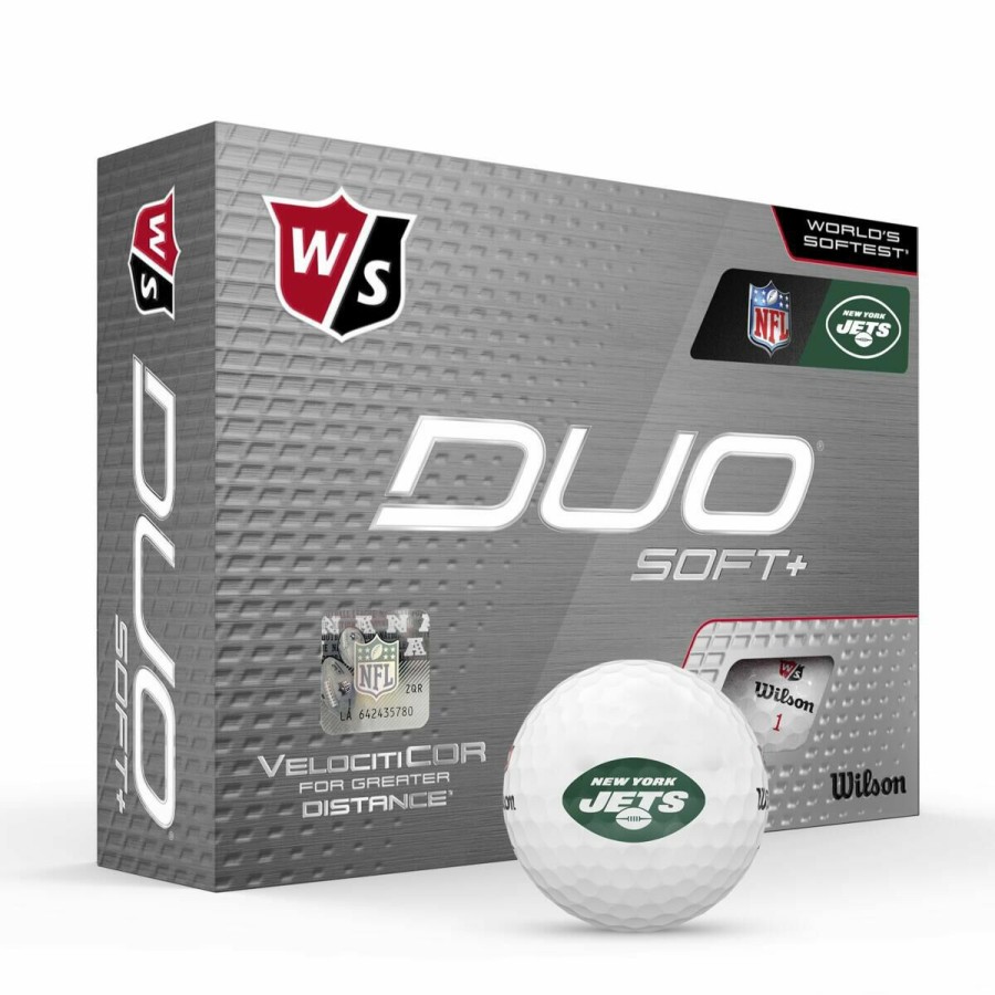 Golf Balls * | Duo Soft+ Nfl Golf Balls New York Jets Good Quality