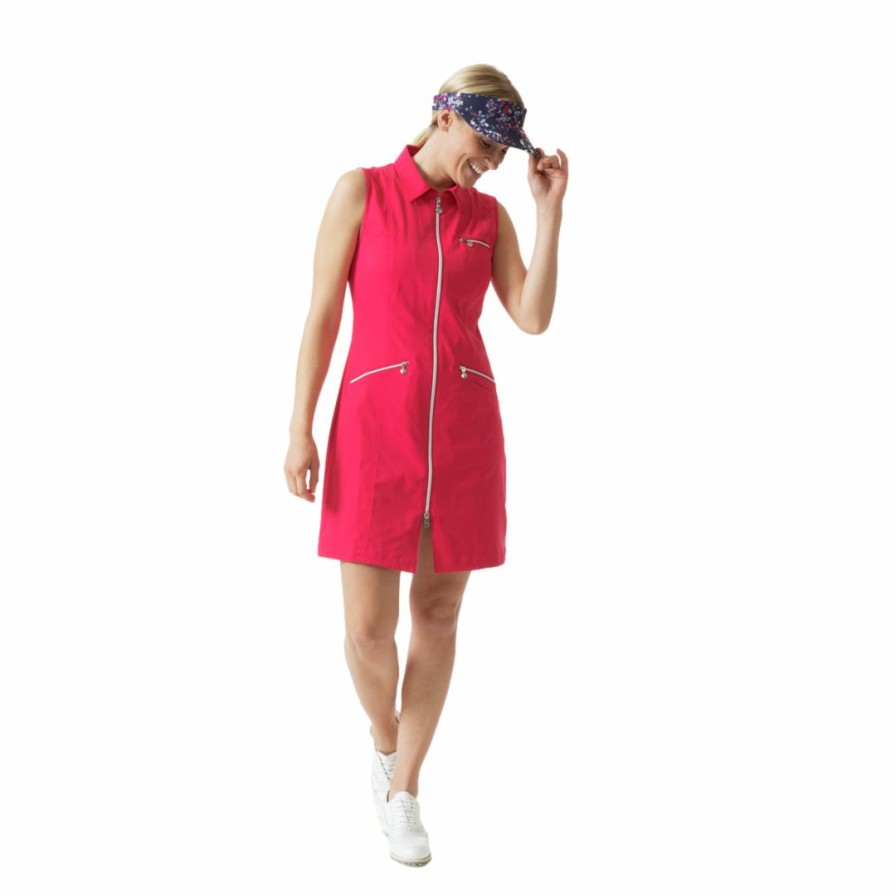 Women'S Apparel * | Sportif Dot Collection: Lyric Sleeveless Full Zip Dress Outlet