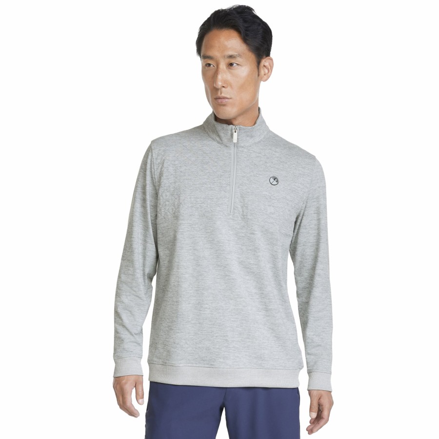 Men'S Apparel * | Ap Cloudspun Castle Golf Quarter-Zip Good Quality