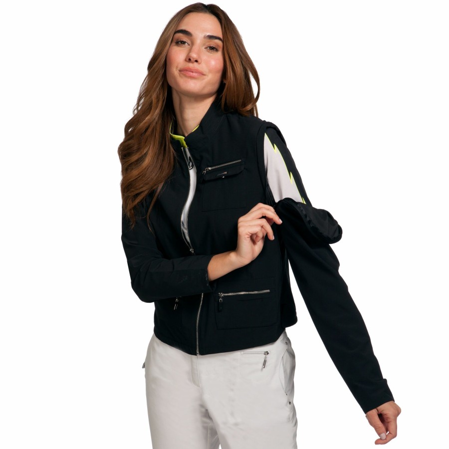 Women'S Apparel * | Oasis Collection: Airwear Removeable Sleeve Full Zip Jacket Good Quality