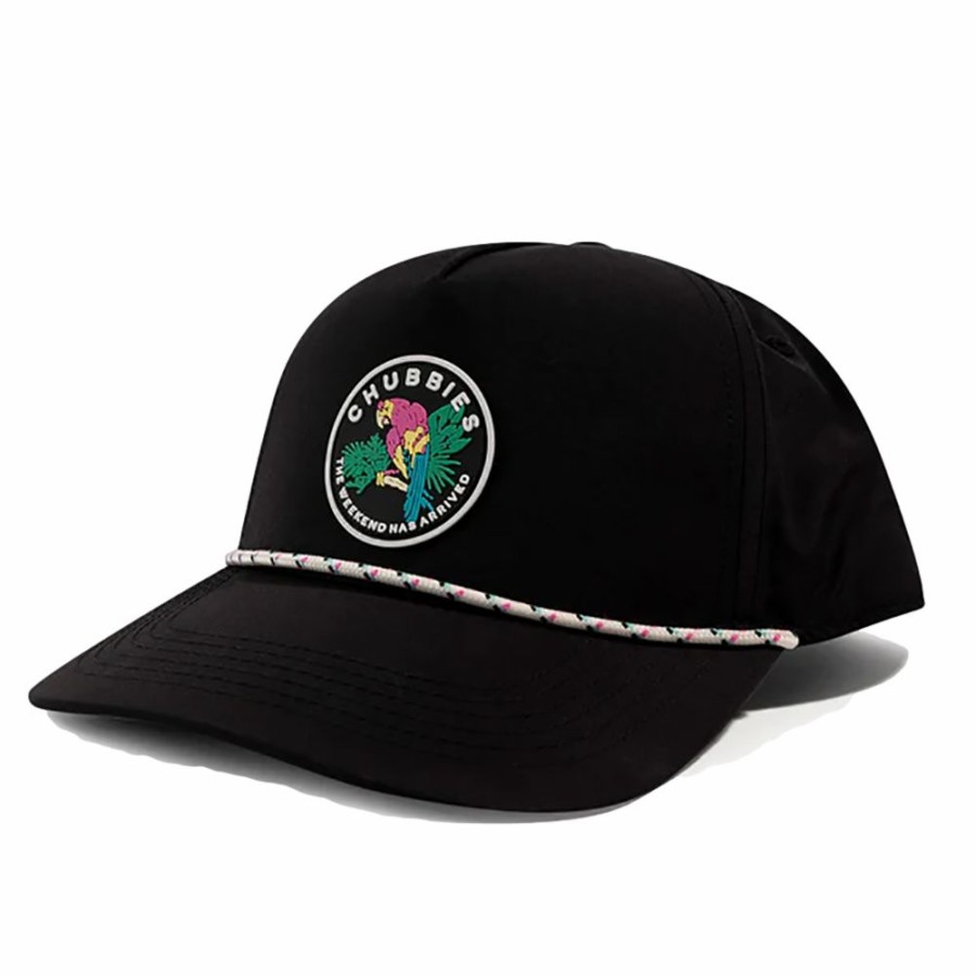 Men'S Apparel * | Black Patch Nylon Rope Hat Clearance Sale