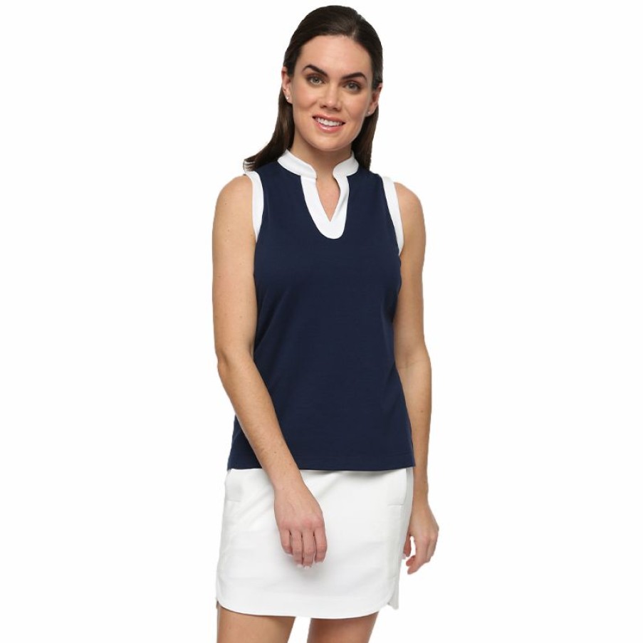 Women'S Apparel * | Endless Summer Collection: Mandarin V-Neck Sleeveless Top Best Price