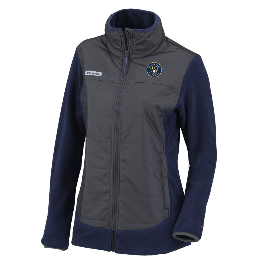 Women'S Apparel * | Milwaukee Brewers Women'S Basin Butte Full Zip Jacket Sales