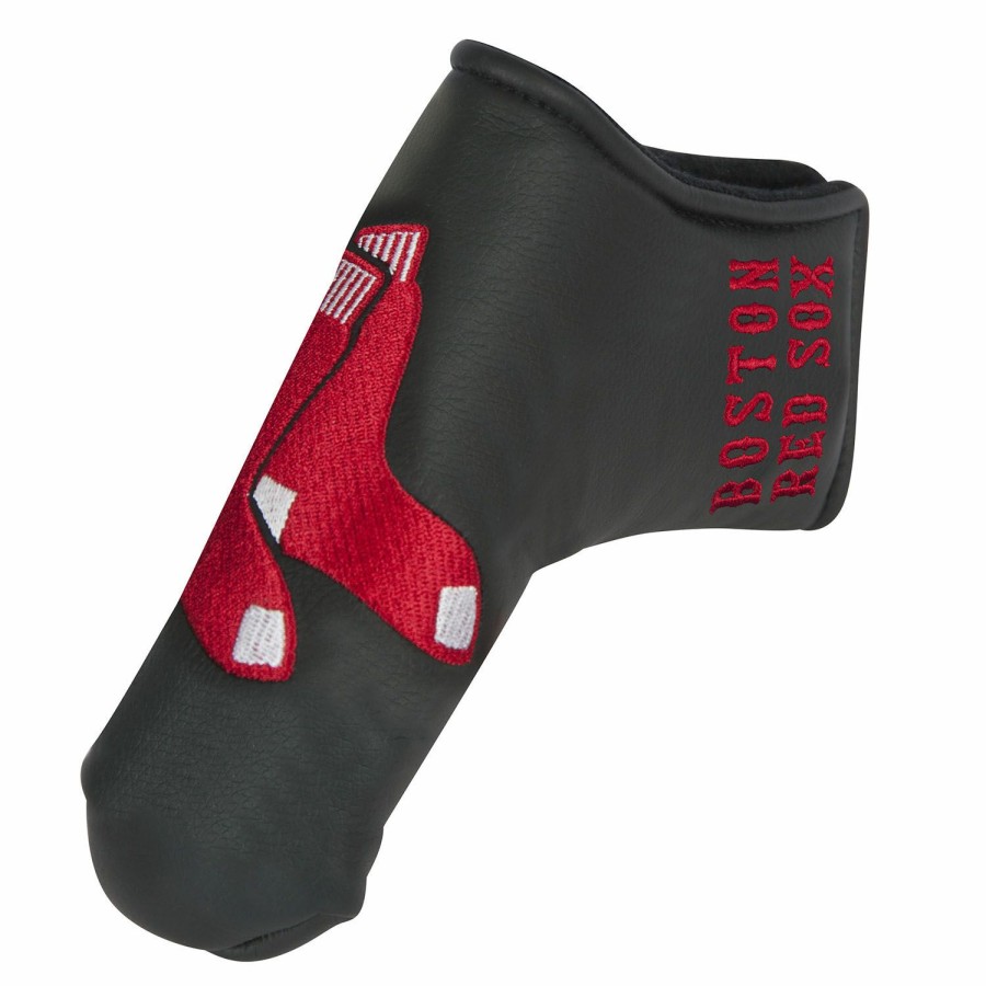 Accessories * | Team Effort Boston Red Sox Black Blade Putter Cover Good Quality