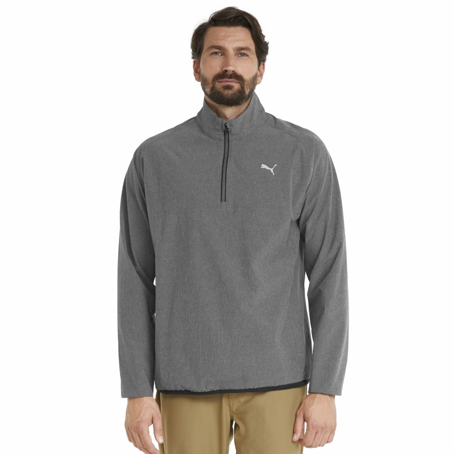 Men'S Apparel * | Marin Woven Golf Quarter-Zip Popular