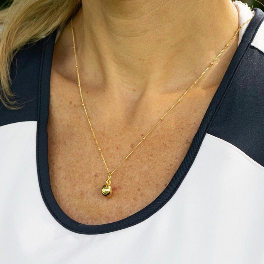 Women'S Apparel * | Gold Tennis Charm Necklace Popular