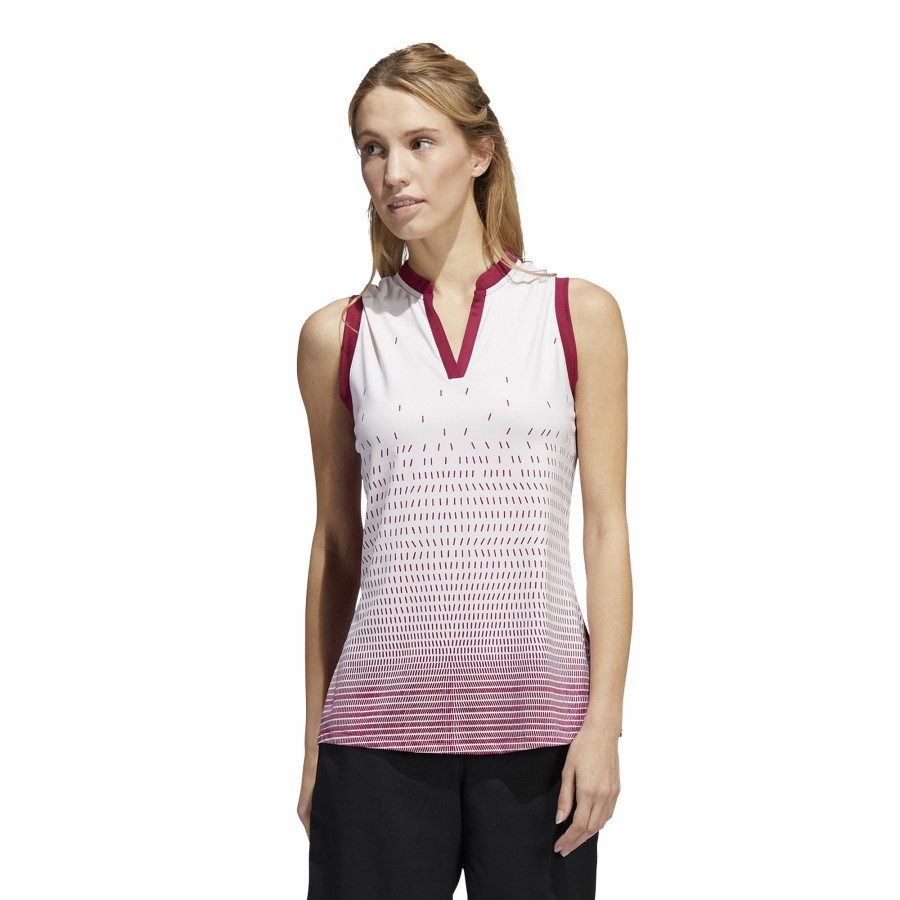 Women'S Apparel * | Gradient Print Sleeveless Polo Shirt Shop New