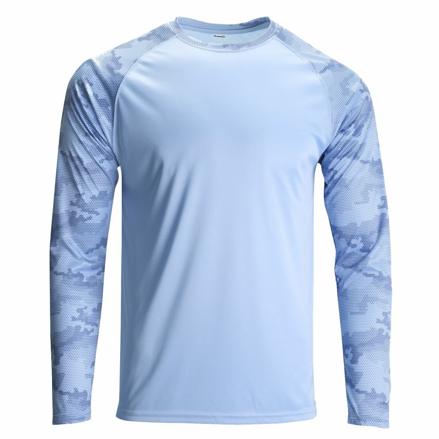 Men'S Apparel * | Cayman Long Sleeve Camo Uv Protection Shirt Shop New