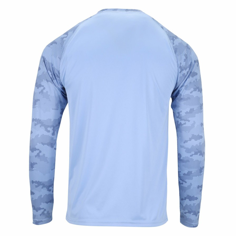 Men'S Apparel * | Cayman Long Sleeve Camo Uv Protection Shirt Shop New