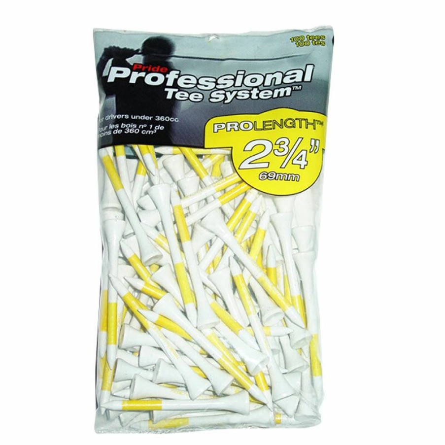 Accessories * | Pride Golf Prolength 2-3/4 White Tees 100-Pack Sales