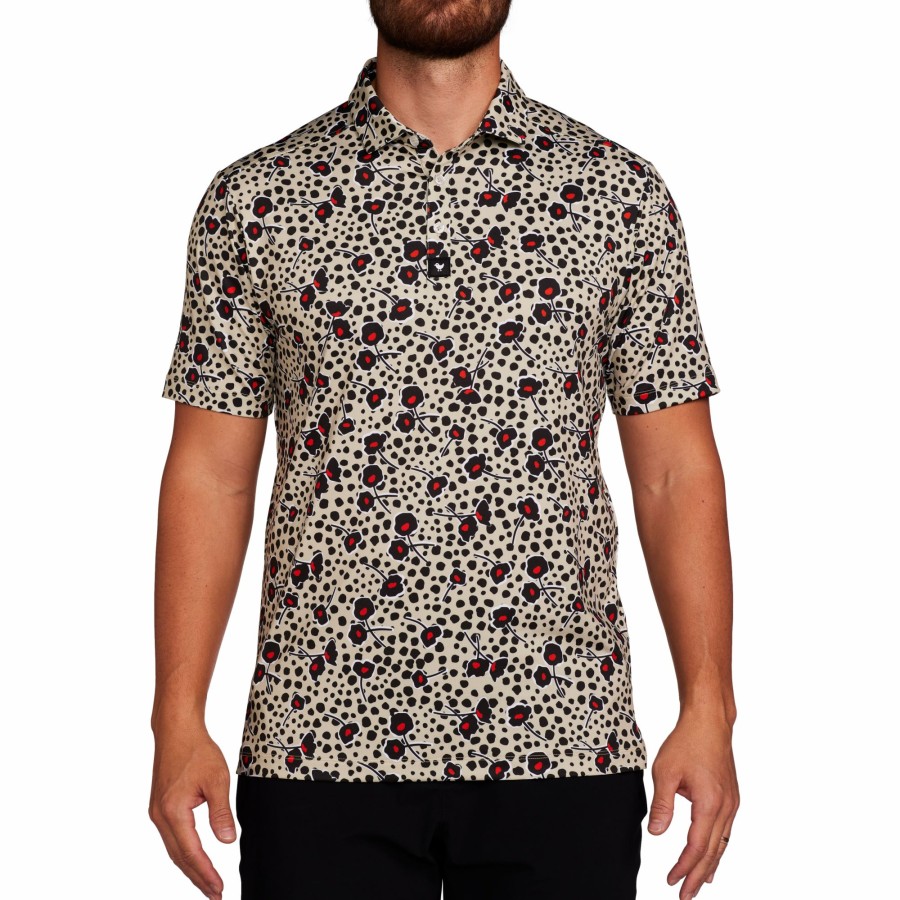 Men'S Apparel * | Cherry Bomb Short Sleeve Polo Shirt Shop New