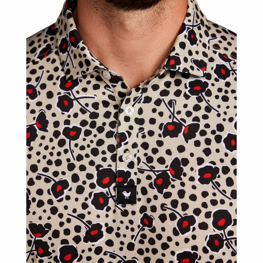 Men'S Apparel * | Cherry Bomb Short Sleeve Polo Shirt Shop New