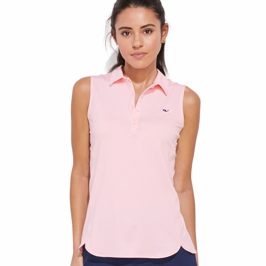 Women'S Apparel * | Striped Sleeveless Polo Shirt Classical