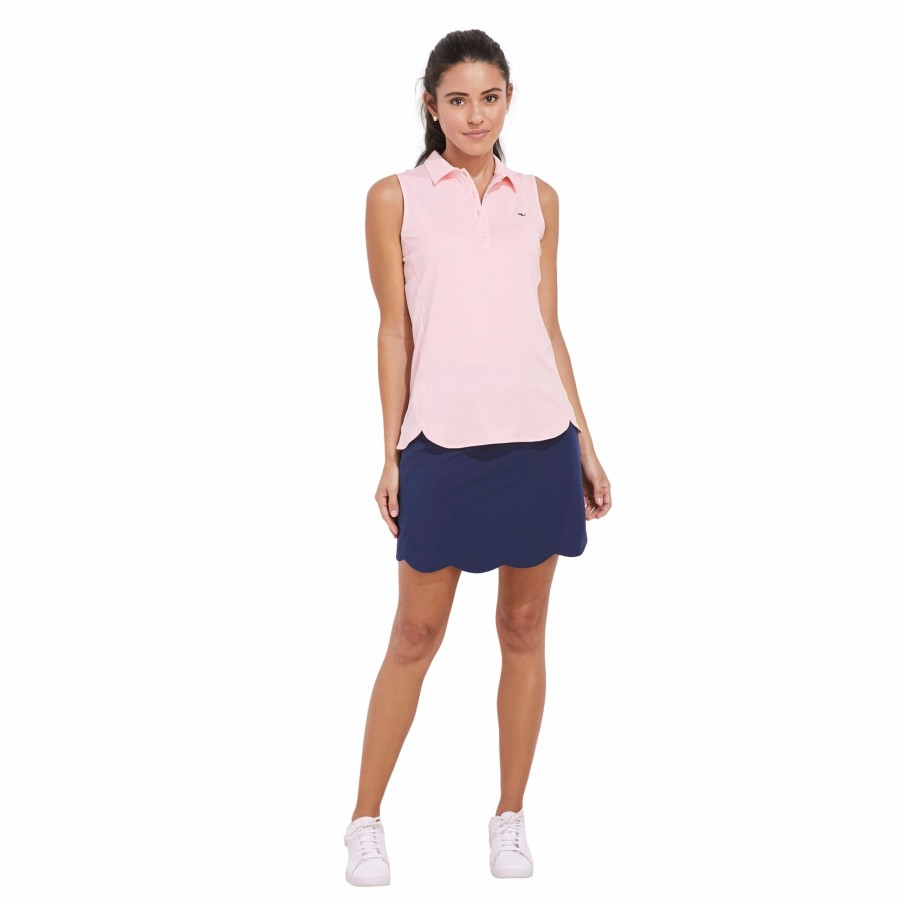 Women'S Apparel * | Striped Sleeveless Polo Shirt Classical