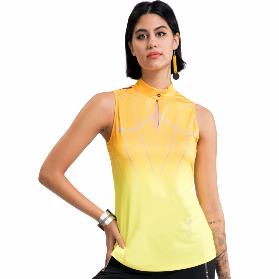 Women'S Apparel * | Zest Collection: Cyber Ombre Print Sleeveless Top Best Price