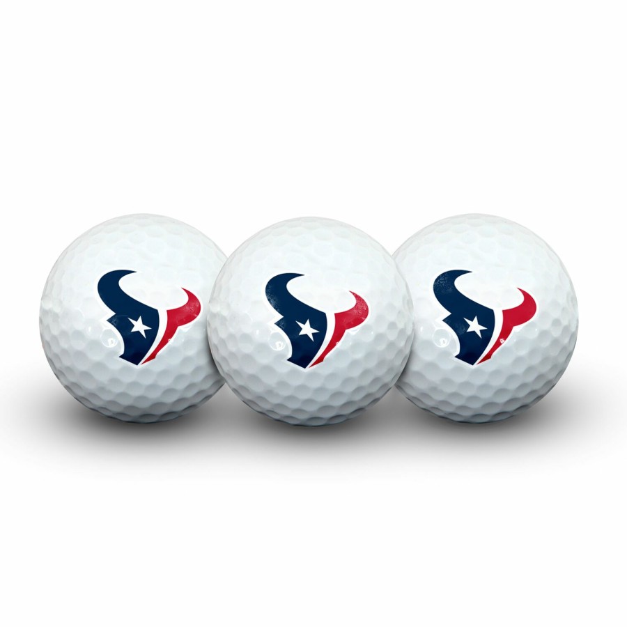 Golf Balls * | Team Effort Houston Texans Golf Ball 3 Pack Cheaper