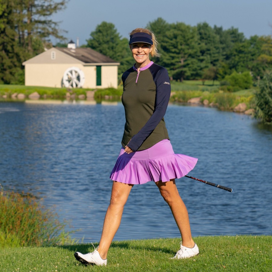 Women'S Apparel * | Purple Rain Collection:Knife Pleat Pull-On 16.5 Skort Clearance Sale