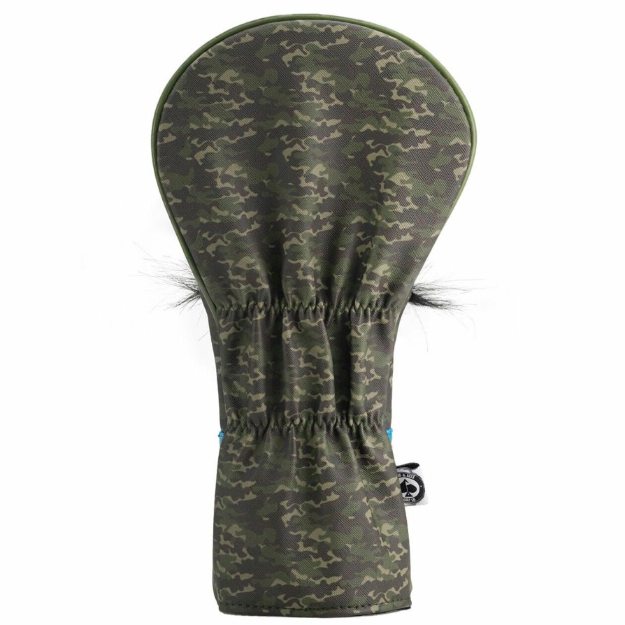 Accessories * | Mustache Sugar Skull Green Camo Driver Headcover Special